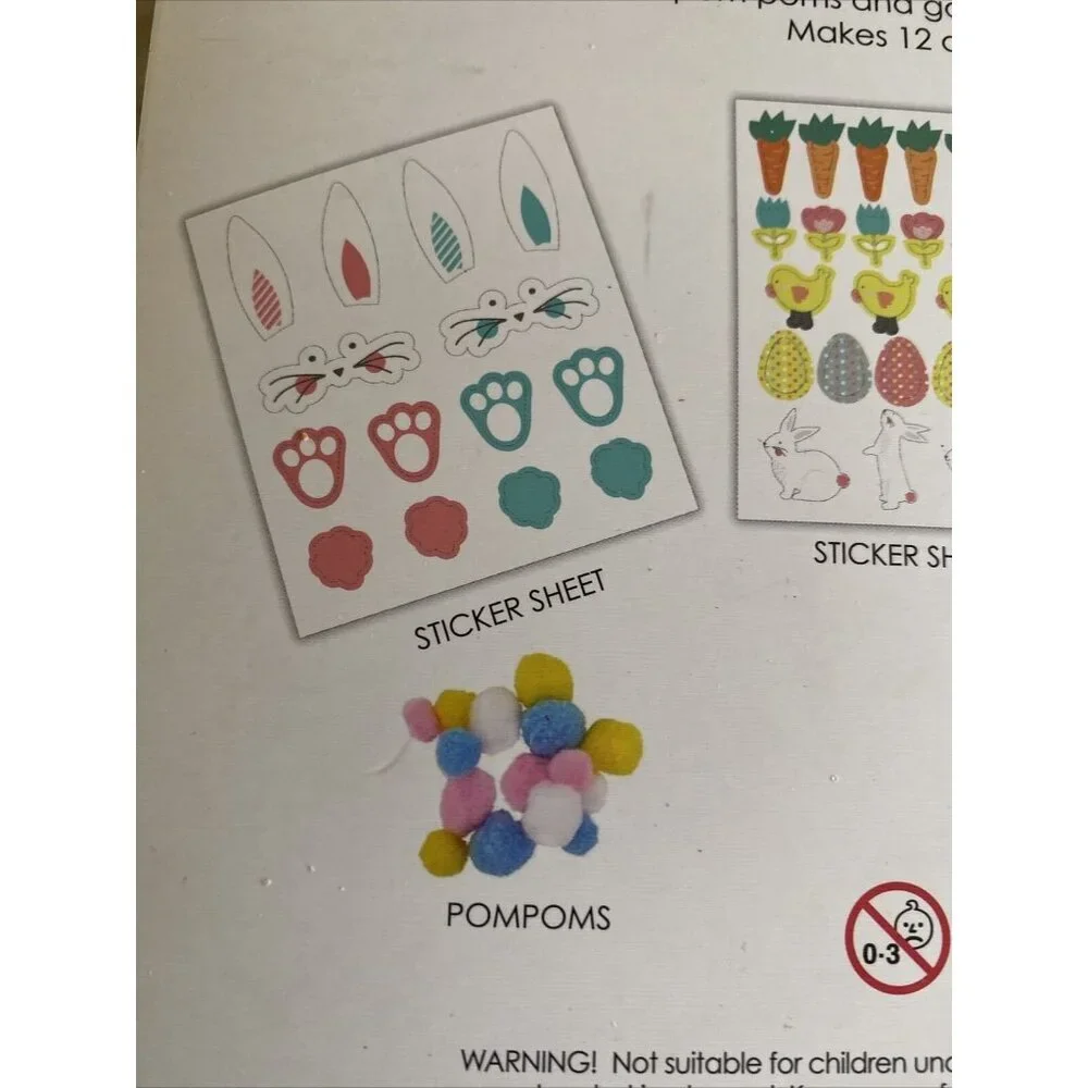 Easter Card Making Kit With Stickers Pompoms & Googly Eyes For Ages 7+ Planet Fr